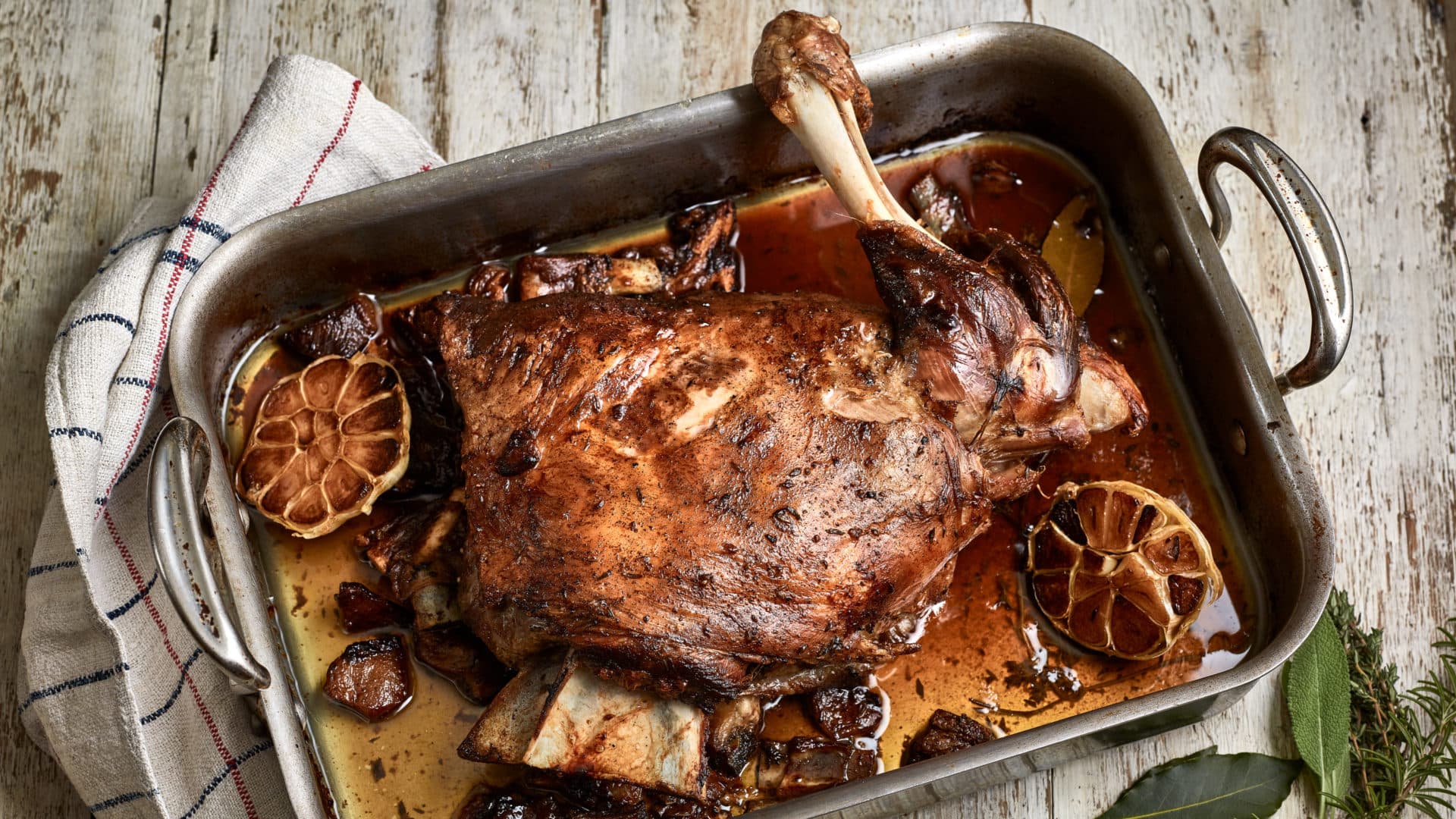 Slow-roasted shoulder of spring lamb - Step 1