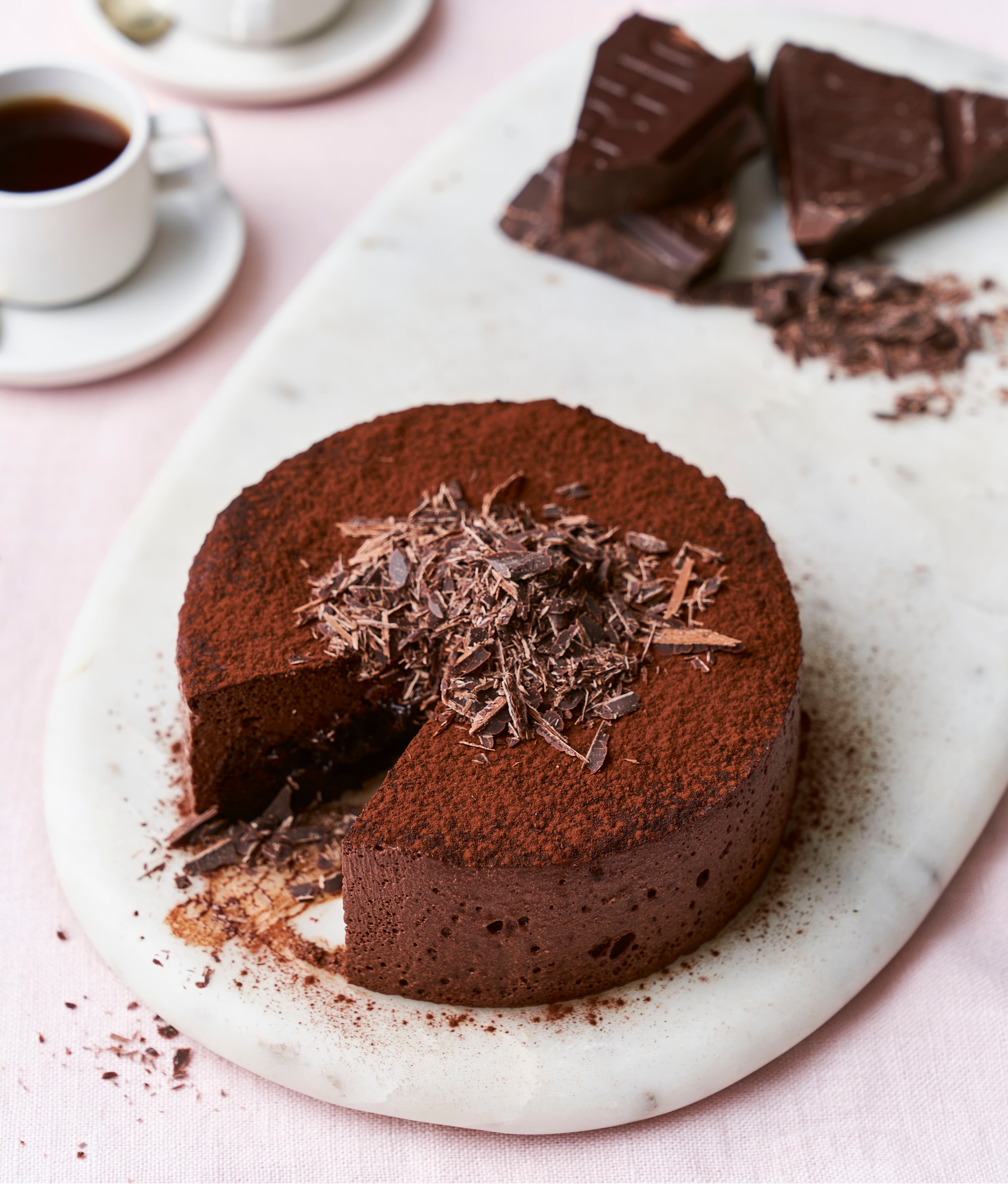 Chocolate Cake "Flourless Chocolate Mousse Cake " - Step 1