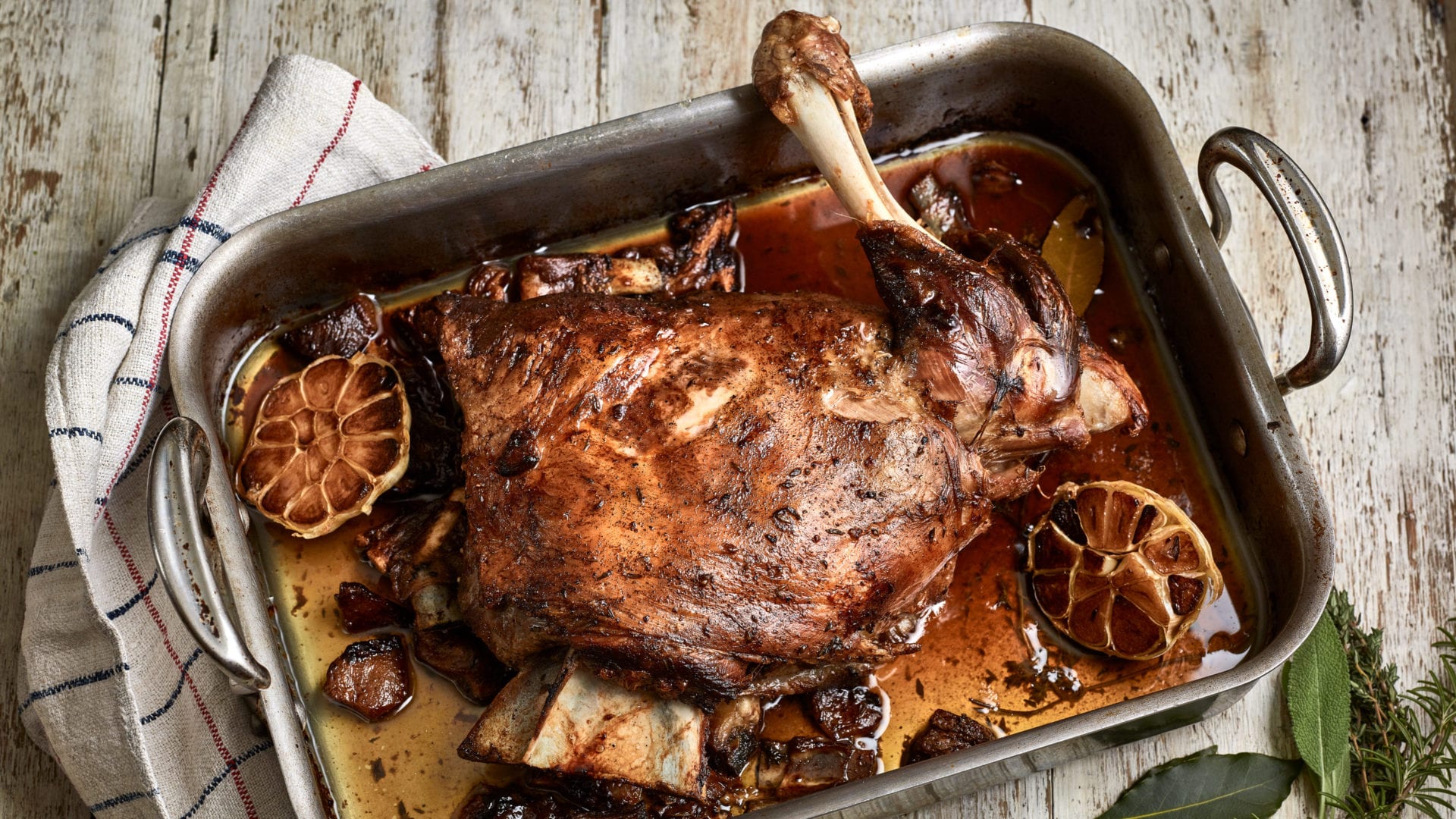 Slow-roasted shoulder of spring lamb - Step 1