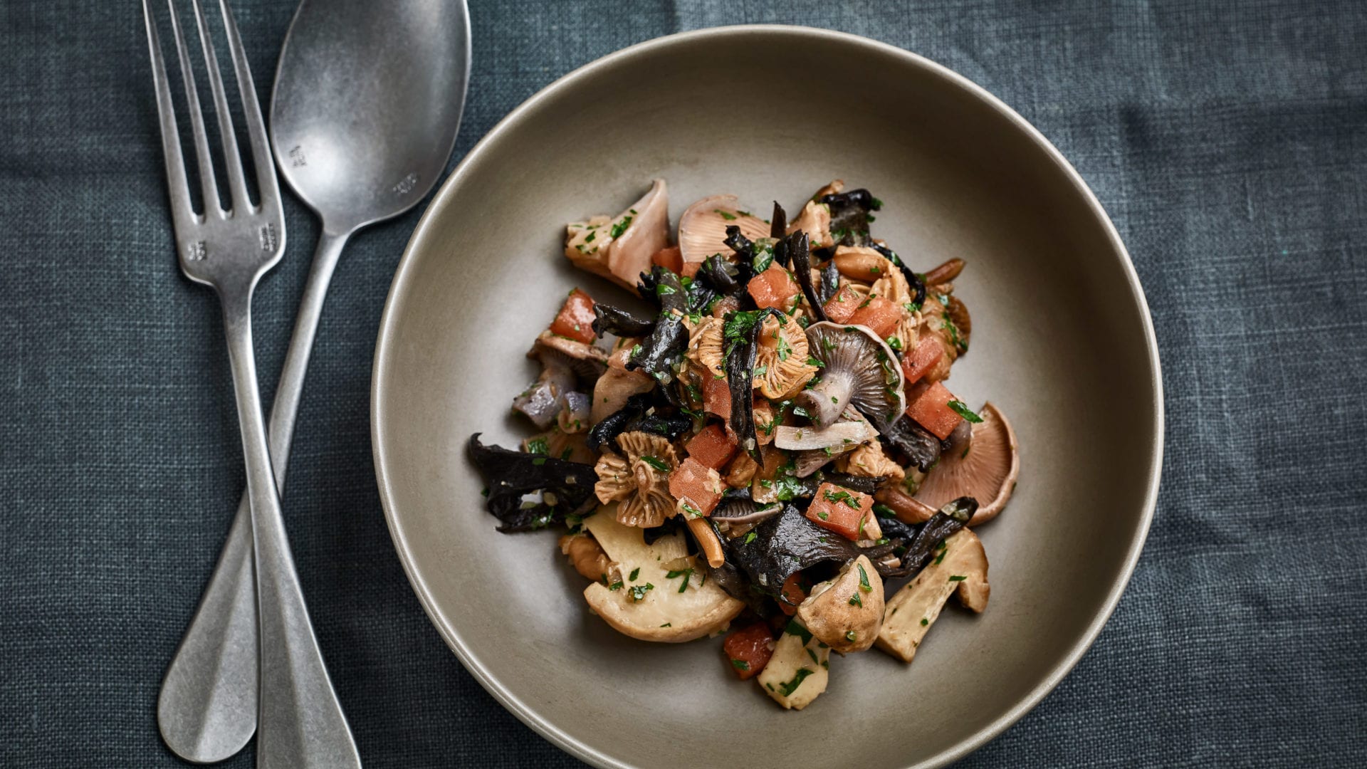 Fricassée of wild mushrooms - Step 1