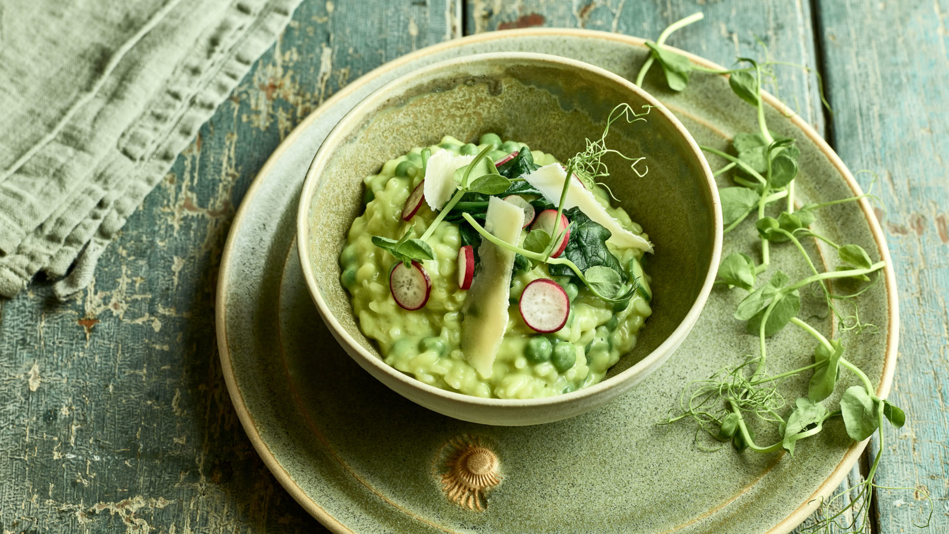 spring pea risotto