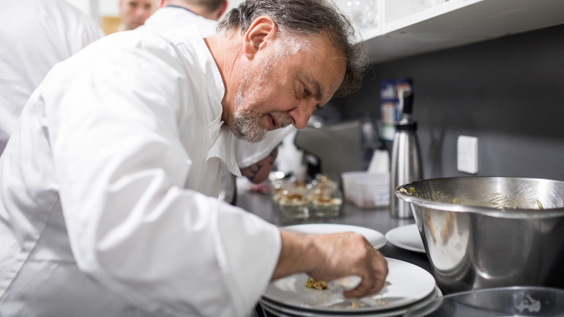 Raymond Blanc plating up At Royal Ascot